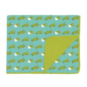 NEW KICKEE toddler viscose blend blanket in glass sea turtle